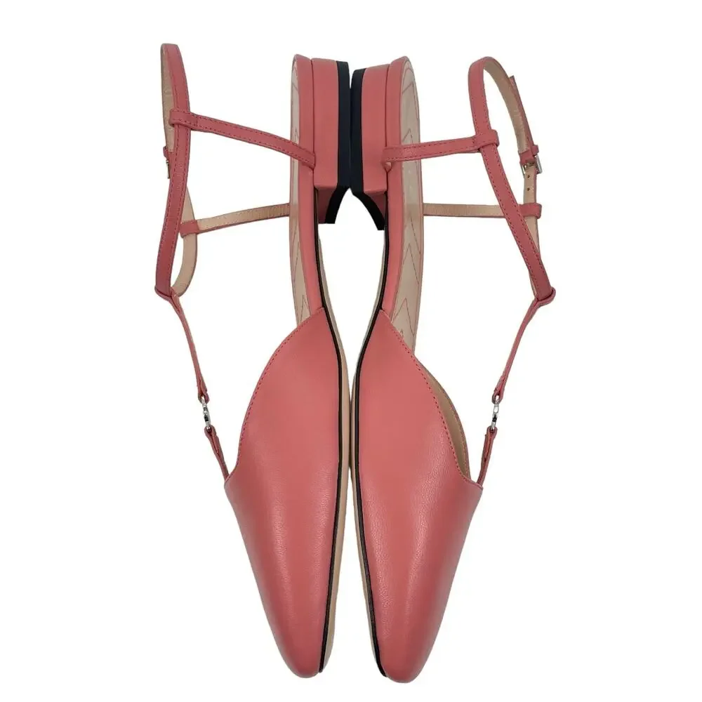 Gucci Double GG T Strap Patent Leather Ballet Flat Pink Size 39.5 - Picture 6 of 14